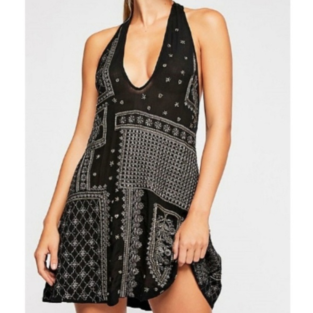 FP Country Nights Embellished Mini Slip Dress